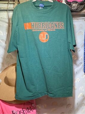 Champs UM Hurricanes Green Orange Short Sleeve Tee